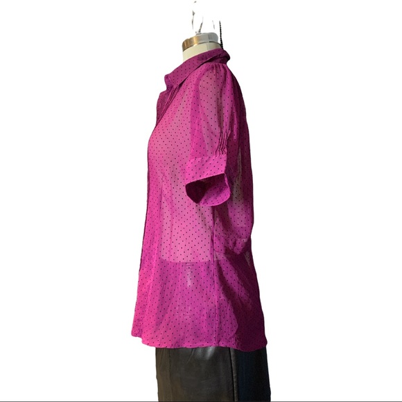 Jessica Purples & Black Polkadot Semi Transparent Short S Size M - Picture 4 of 12